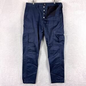 Edwin Pants Mens 33x30 (34x30) Navy Cargo Combat Military Button Fly Streetwear